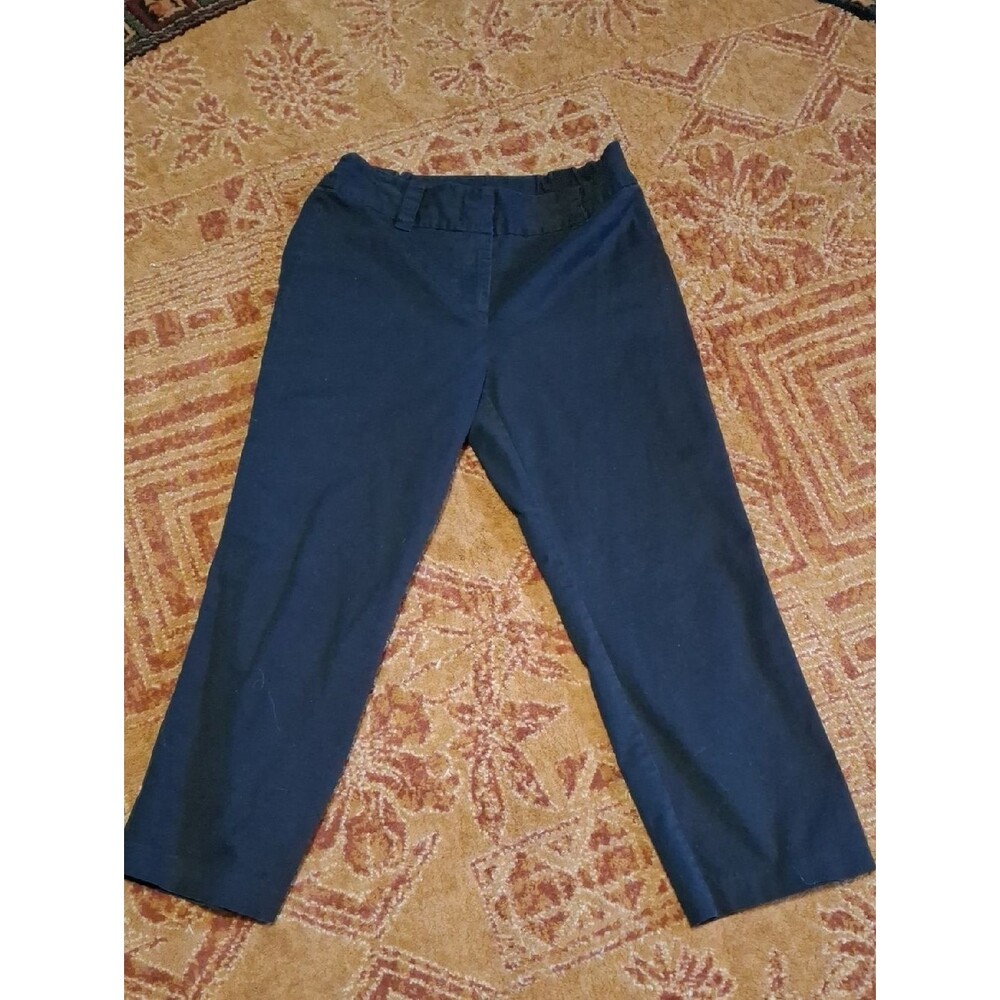 Liz Claiborne Black Cropped Dress Pants (Jea068)